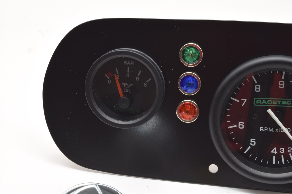 Mk1 Escort alloy Dash panel Kit 3 Clock with Shift Light