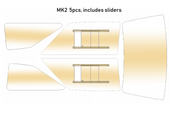 Mk2 Escort 5 Piece Poly-carbonate Window Kit Tinted