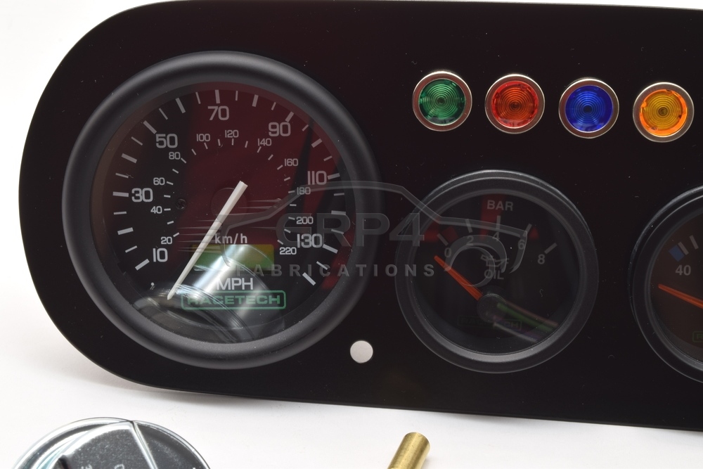 Mk1 Escort alloy Dash panel Kit 4 Clock with Shift Light