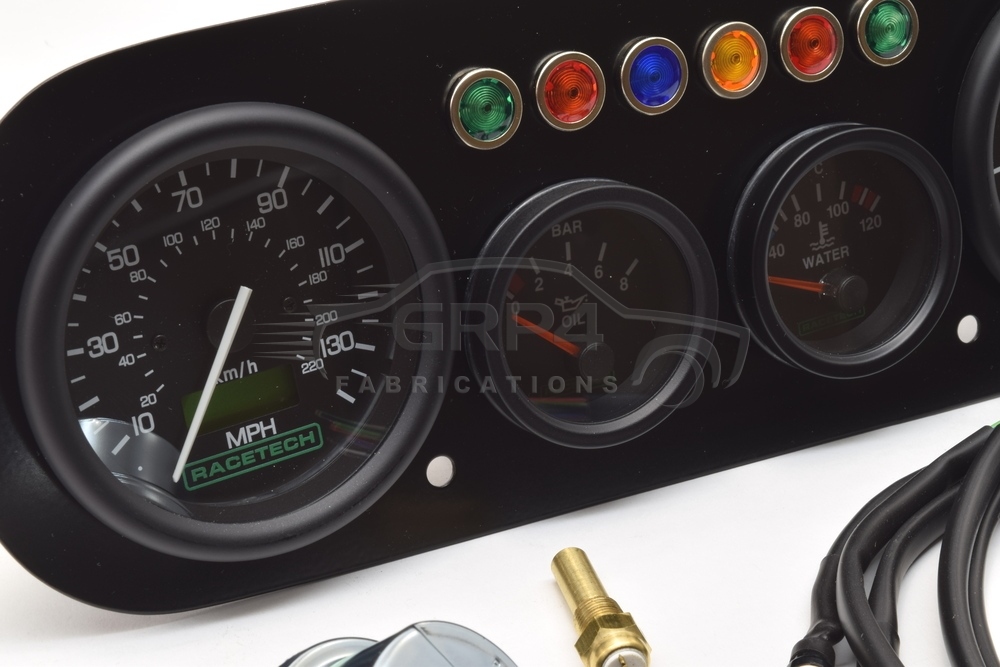 Mk1 Escort alloy Dash panel Kit 4 Clock with Shift Light