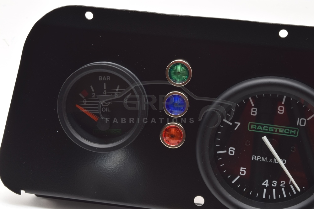 Mk2 Escort alloy Dash panel Kit 3 Clock with Shift Light