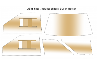 Toyota Corolla Ae86 2 Door Poly-carbonate Window Kit (tinted)