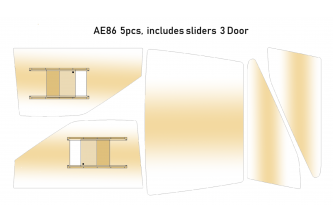 Toyota Corolla Ae86 3 Door Poly-carbonate Window Kit (tinted)