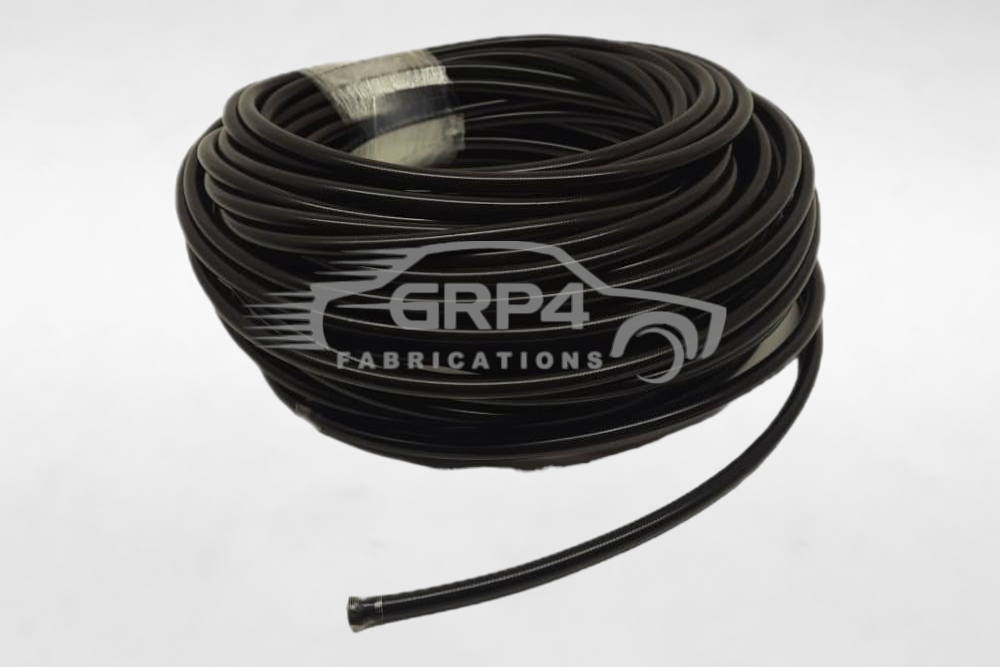 -3 Braided Teflon Brake Hose Black PVC Finsh