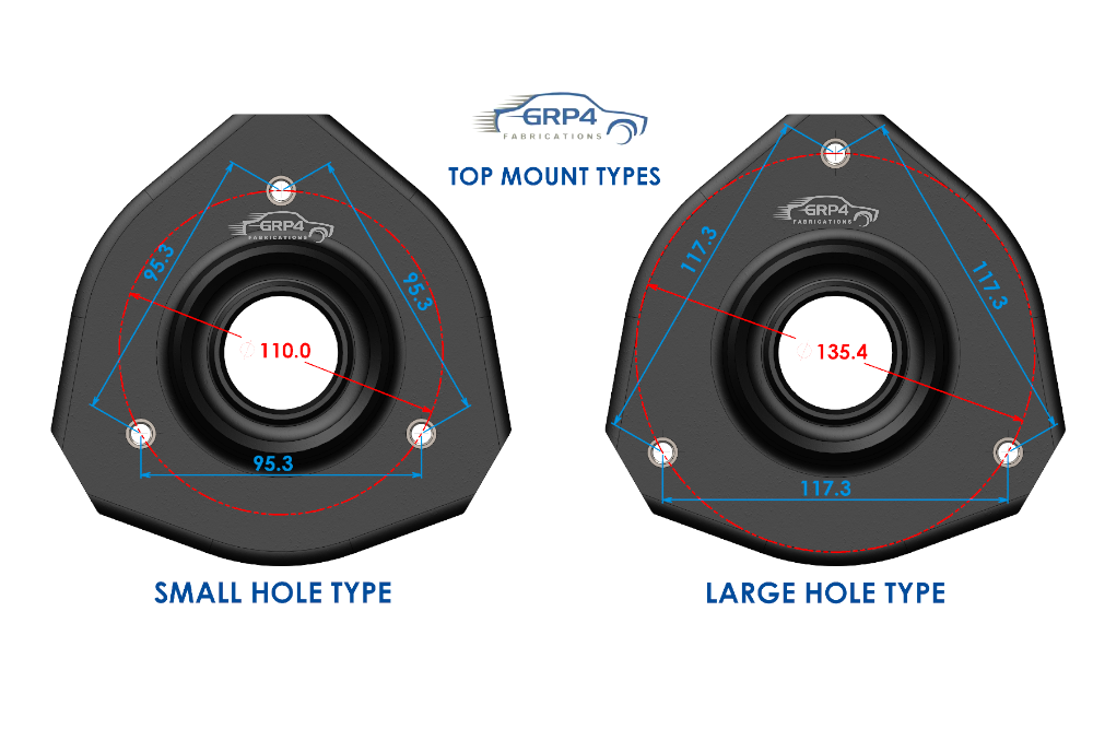 Rubber Taper Roller Top Mount(small Hole)