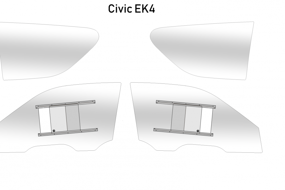 Honda Civic Ek4 Poly-carbonate Window Kit (clear)