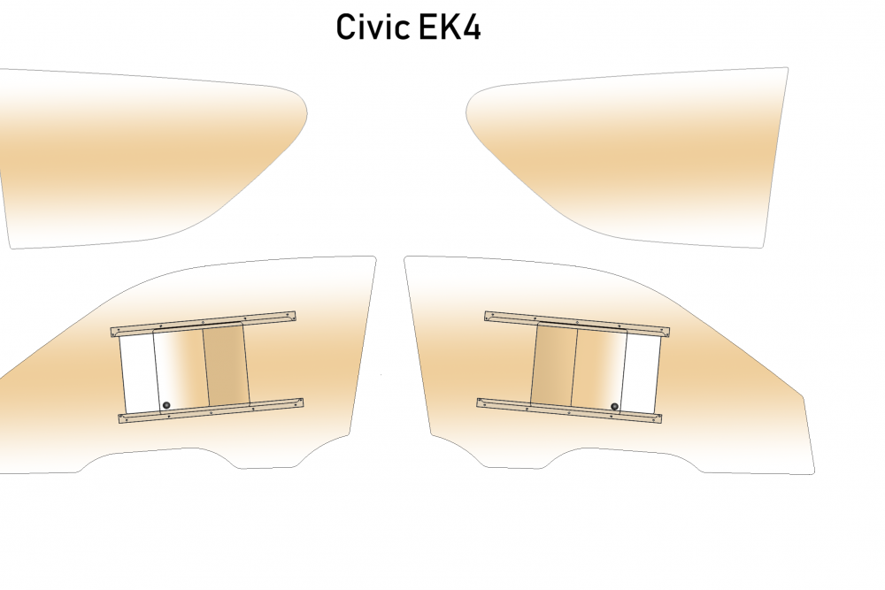 Honda Civic Ek4 Poly-carbonate Window Kit (tinted)