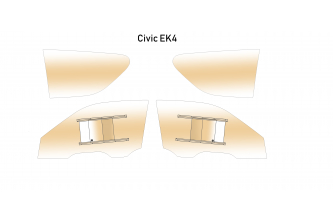 Honda Civic Ek4 Poly-carbonate Window Kit (tinted)