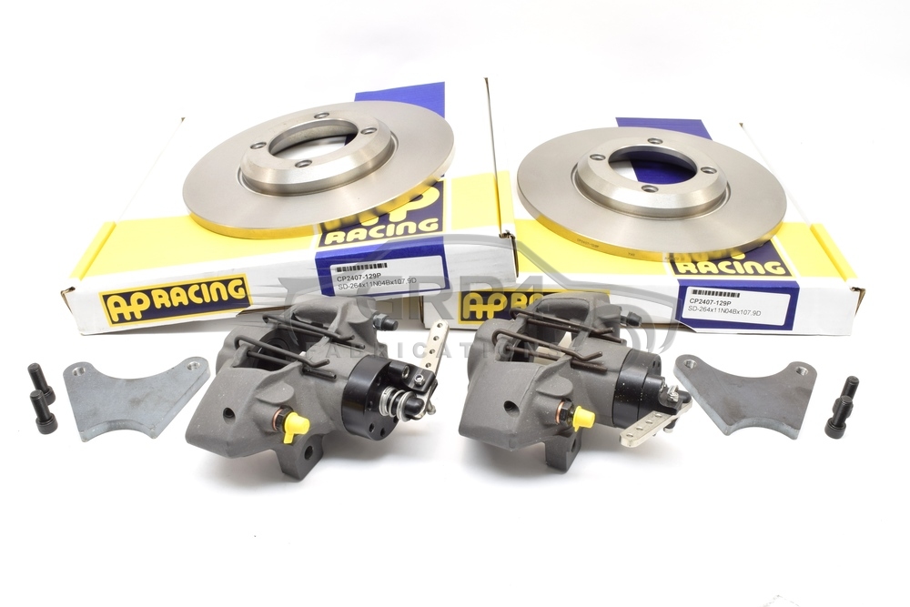 Escort Mk1 Mk2 Fully Floating Ap Rear Cp2577 Solid Brake Kit With Mechanical Handbrake