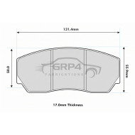 CL 15" FRONT PADS 5004W50T17RC6 *ND CL 15" FRONT PADS 5004W50T17RC6 *ND