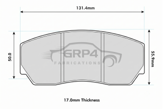 CL 15" FRONT PADS 5004W50T17RC6 *ND