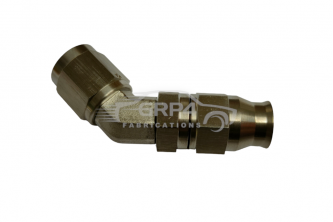 AN4 7/16 UNF FEMALE 45 DEGREE SWIVEL STAINLESS STEEL BRAKE FITTING