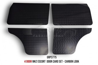 4 DOOR  MK2 ESCORT DOOR CARD SET- CARBON LOOK
