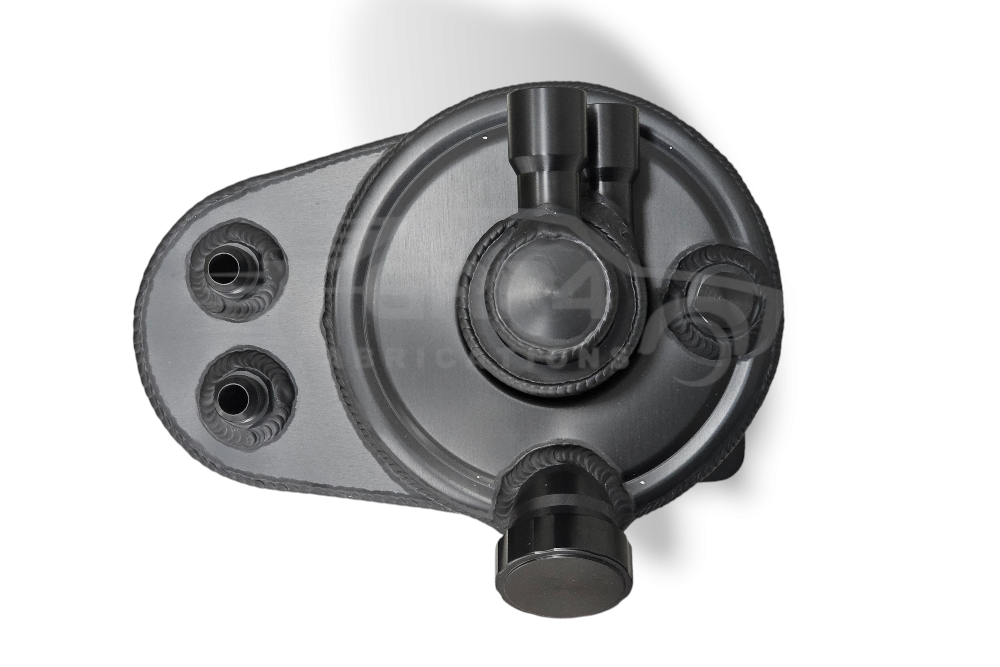 6r4 TYPE DRY SUMP TANK WITH INTEGRATED CATCH TANK BLACK ANODISED