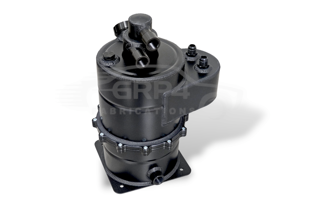 6R4 TYPE DRY SUMP TANK SPLIT WITH INTEGRATED CATCH TANK BLACK ANODISED
