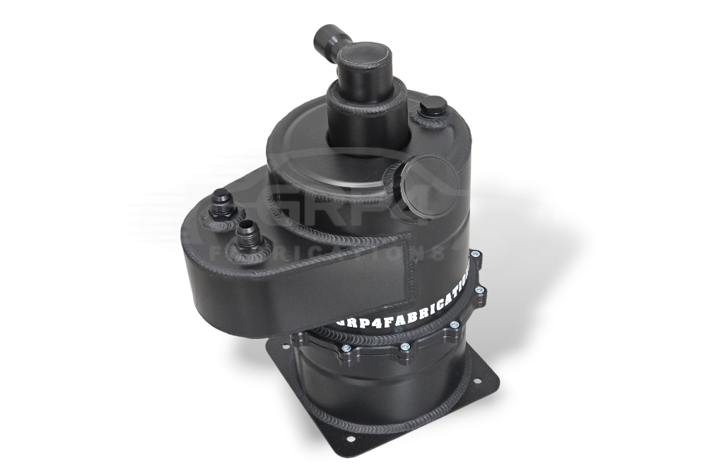 6R4 TYPE DRY SUMP TANK SPLIT WITH INTEGRATED CATCH TANK BLACK ANODISED