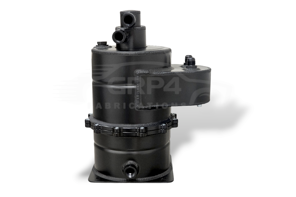 6R4 TYPE DRY SUMP TANK SPLIT WITH INTEGRATED CATCH TANK BLACK ANODISED