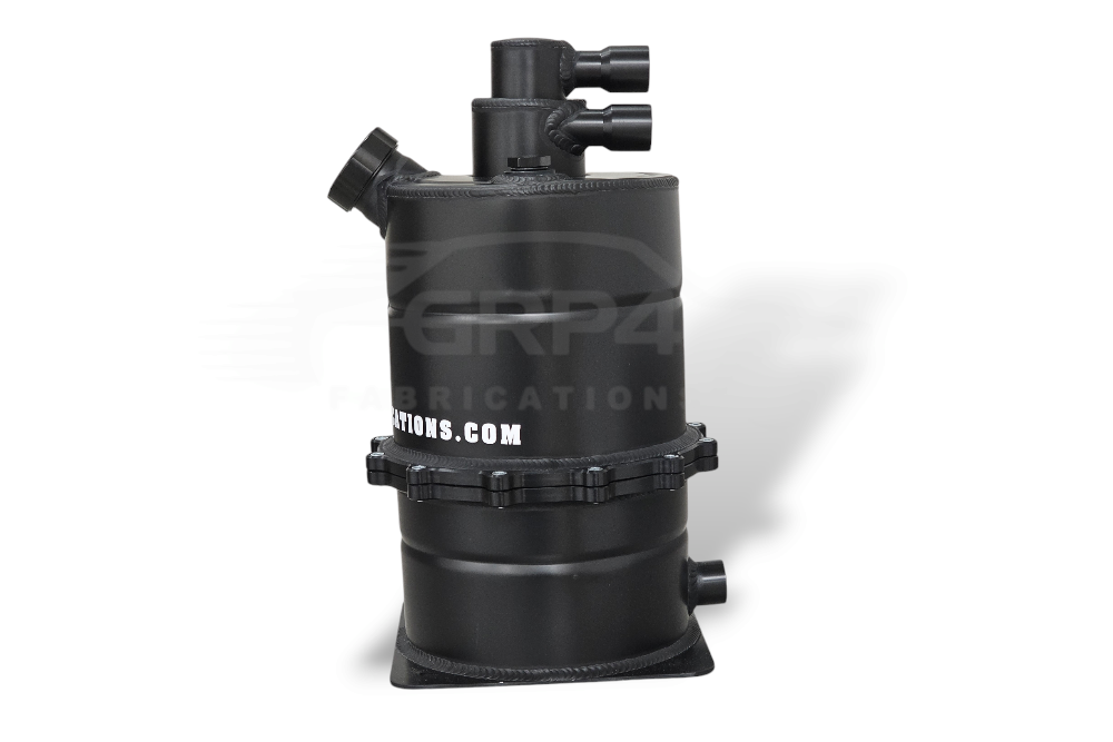 6R4 TYPE DRY SUMP TANK SPLIT WITH INTEGRATED CATCH TANK BLACK ANODISED
