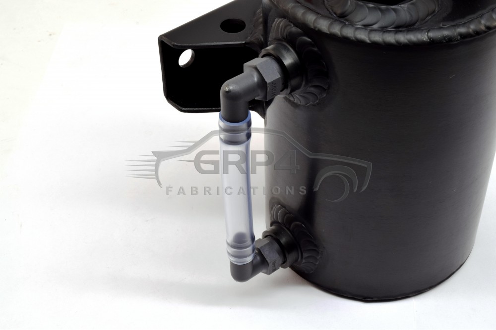 Round Catch Tank 1.5 Liter Black Anodized