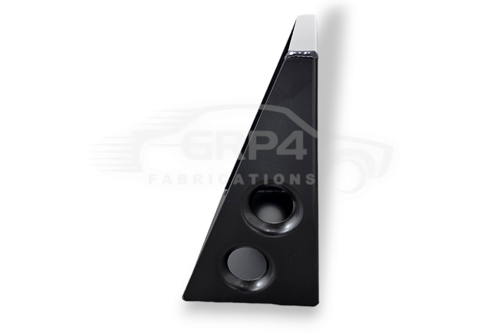 TWIN FUEL PUMP BRACKET NARROW VERTICAL BLACK