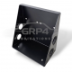 TWIN FUEL PUMP BRACKET NARROW VERTICAL BLACK