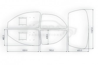 Opel Corsa B 5 Piece Pc Window Kit *P Opel Corsa B 5 Piece Pc Window Kit *P