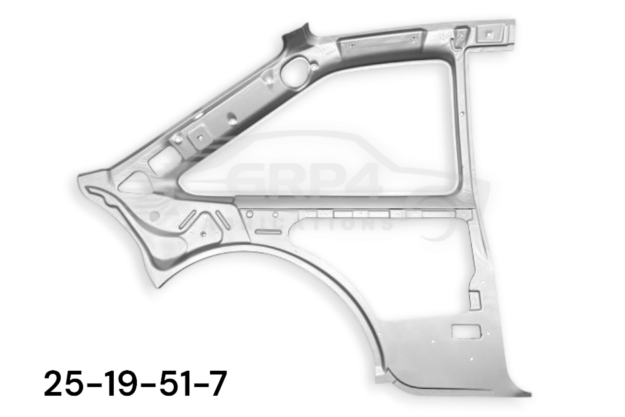 Pointed Rear Quarter Panel MK2 INNER REAR QUARTER PANEL L/H 25-19-51-7