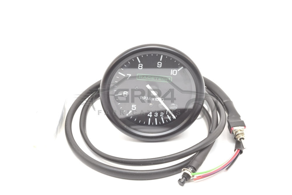 Compte-tours RACETECH Diamètre 80mm 0/10000 RPM avec shift-light