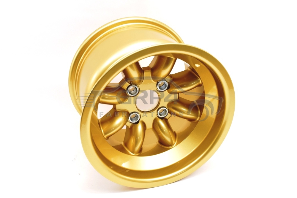 Revolution Rally 9 X 13 8 Spoke Gold wheel for Escort group 4 fit