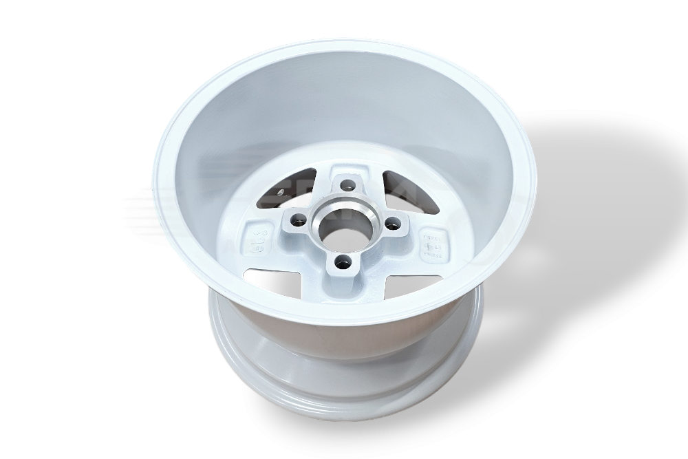 Revolution Rally 9 X 13 4 Spoke White wheel for Escort group 4 fit