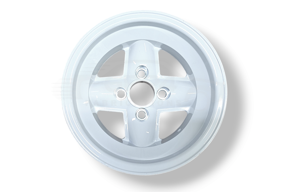 Revolution Rally 9 X 13 4 Spoke White wheel for Escort group 4 fit