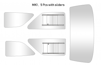 Mk1 5 Piece Window Kit Clear