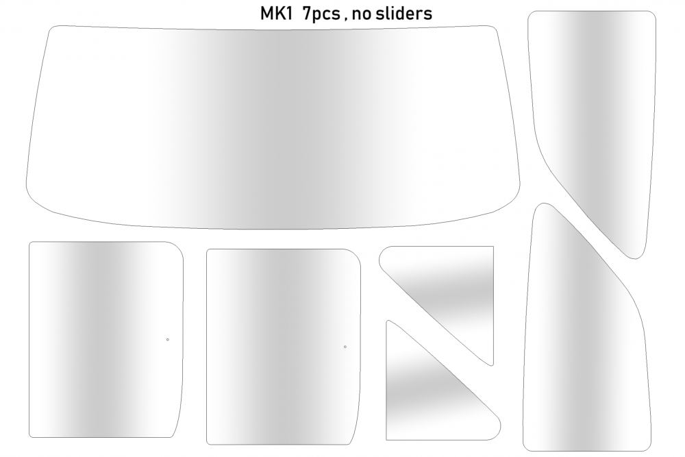 Mk1 7 Piece Window Kit Clear