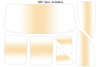 Mk1 7 Piece Window Kit Tinted