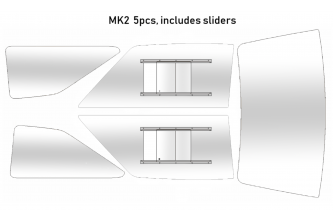 Mk2 5 Piece Poly-carbonate Window Kit (clear)
